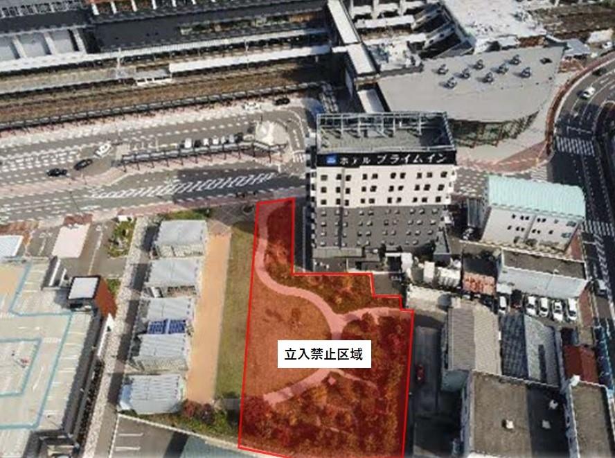 立入禁止区域の図