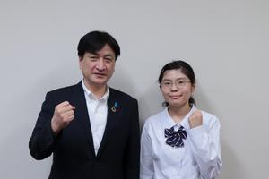 井上さんと教育長の画像