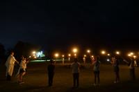 キャンプファイヤの写真画像