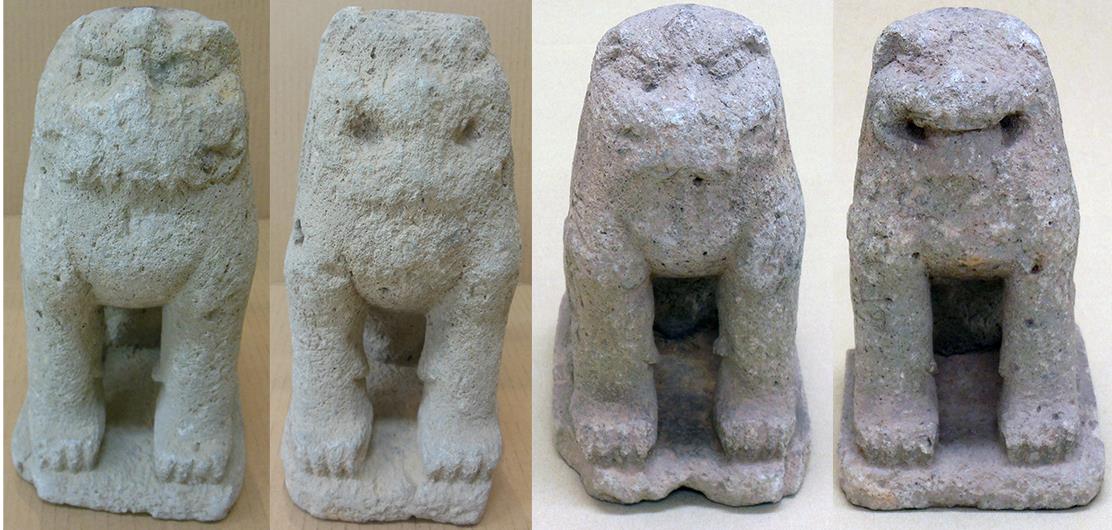 仏徳寺天満神社石造狛犬（2対）