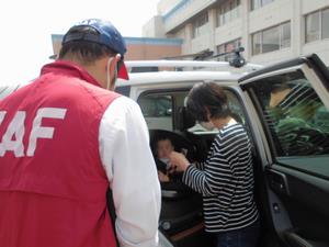 取付点検の様子