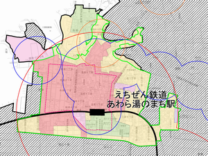 芦原市街地区域図の画像