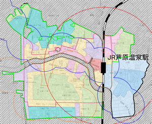 金津市街地区域図の画像